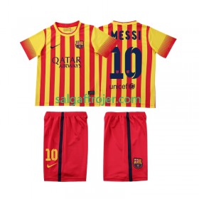 FC Barcelona Lionel Messi 10 2013 2014 Fodboldtrøjer Børn Retro Udebanesæt Kort ærmer